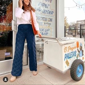 Rachel Comey x Target High-Rise Wide Leg Knit Sweater Palazzo Pants Navy XXS